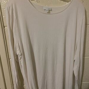 J. Jill White Long Sleeve Top